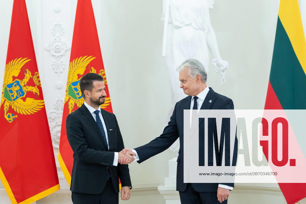 Lietuvos Respublikos Prezidentas Gitanas Nauseda prieme i Lietuva atvykusi Juodkalnijos Prezidenta Jakova Milatoviciu. Vilnius, 2026-10-22