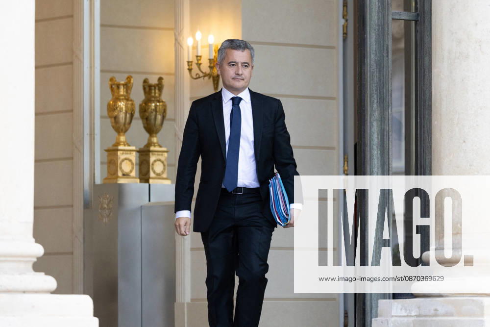 Weekly Cabinet Meeting - Paris Justice Minister Gerald Darmanin leaves after attending the weekly cabinet meeting at the Elysee Palace in Paris on October 22, 2026. Photo by Raphael Lafargue ABACAPRESS.COM Paris France