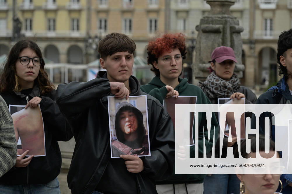 Demonstration by the Coordinadora Mocidade Galega Against Police Violence Activists from the Coordinadora Mocidade Galega during a rally against police violence on October 22, 2026, in A Coruna, Galicia, Spain. The protest was organized in response to police assaults on demonstrators who were protesting against the Vox rally in A Coruna. October 22, 2026, M, Spain