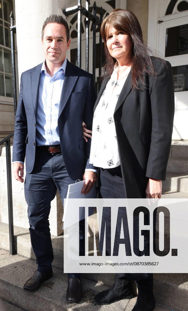 Kieran Hayler 22.10.2026. Kieran Hayler ex husband of Katie Price, looks happy after his not guilty verdict as he leaves Lewes Crown Court this afternoon., with his mother Wendy.