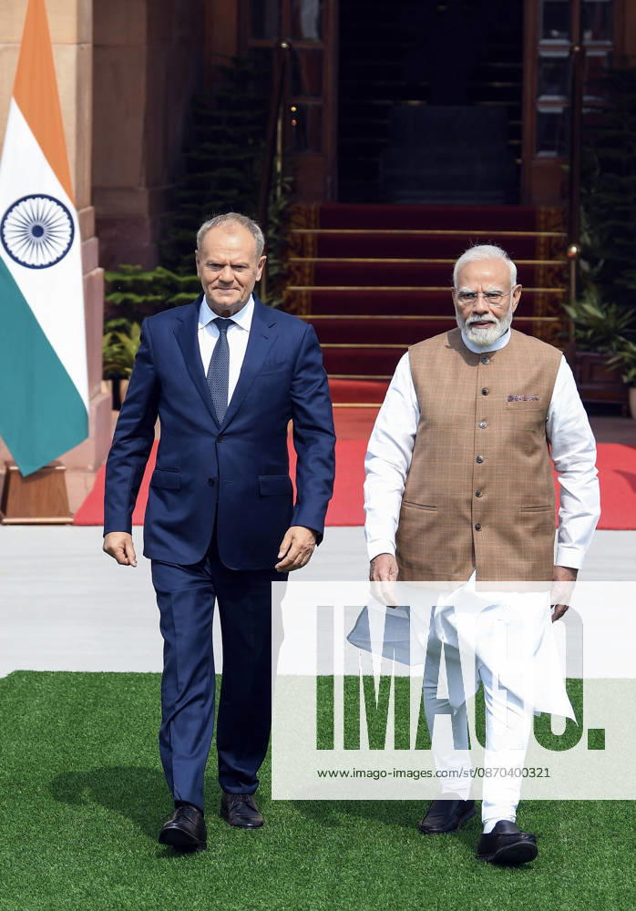 Poland PM Donald Tusk in India New Delhi, Oct 22 (ANI): Prime Minister Narendra Modi and his Polish counterpart, Donald Tusk, at Hyderabad House, in New Delhi on Thursday. NEW DELHI Delhi India