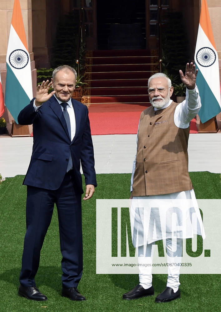 Poland PM Donald Tusk in India New Delhi, Oct 22 (ANI): Prime Minister Narendra Modi and his Polish counterpart, Donald Tusk, at Hyderabad House, in New Delhi on Thursday. NEW DELHI Delhi India