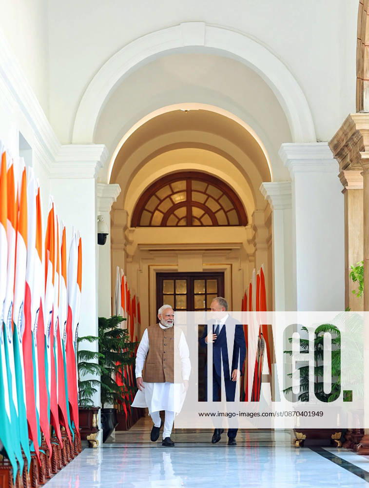 Poland PM Donald Tusk in India New Delhi, Oct 22 (ANI): Prime Minister Narendra Modi and Polish Prime Minister Donald Tusk at Hyderabad House for bilateral talks, in New Delhi on Thursday. (@narendramodi X ANI Photo) New Delhi Delhi India