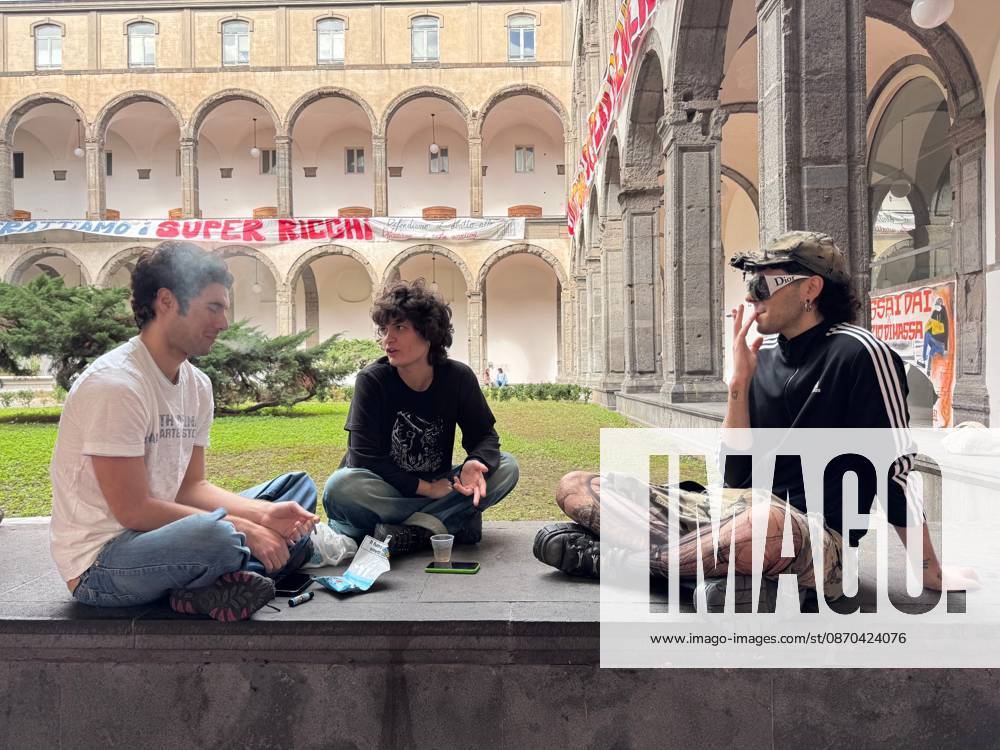 NAPLES, ITALY Ã¢â‚¬ OCTOBER 22, 2026: Students of the Collettivo autorganizzato universitario (CAU, the Self-Organised University Collective), together with Ecologia Politica Napoli (Ecopol), are occupying the Porta di Massa site of the University of Naples Federico II, which they took over on October 21. Francesco, a spokesperson for the collective, said: We are occupying our site against high rents, against the cost of living and for a right to study that is truly possible for everyone. A banner at the entrance presents the occupation as a step towards the October 30 general strike. The occupation came as the university announced that, from October 22 and until further notice, ordinary teaching woul - ZUMAq101 20261022_zna_q101_109