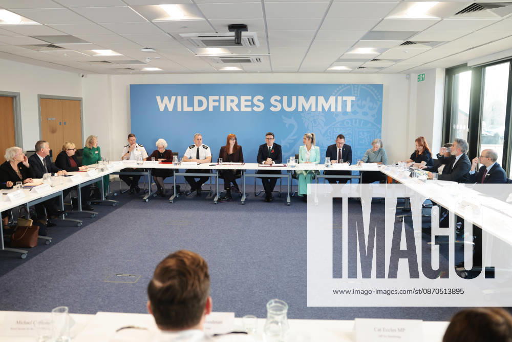 Prime Minister Andy Burnham hosts Wildfire Summit 23 10 2026. Aintree, United Kingdom. Prime Minister Andy Burnham and Angela Rayner, Secretary of State for Housing, Communities and Local Government attend Wildfire Summit at the National Resilience Centre of Excellence., Credit:Ben Perry B66 Avalon United Kingdom, Merseyside, Aintree, 10 Downing Street