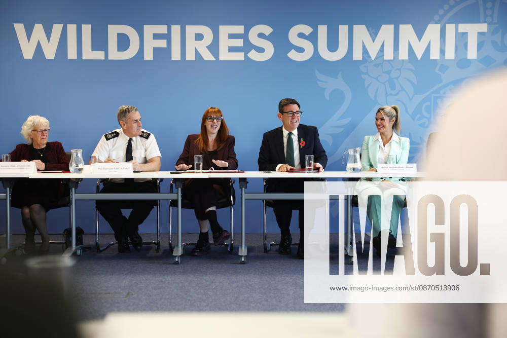 Prime Minister Andy Burnham hosts Wildfire Summit 23 10 2026. Aintree, United Kingdom. Prime Minister Andy Burnham and Angela Rayner, Secretary of State for Housing, Communities and Local Government attend Wildfire Summit at the National Resilience Centre of Excellence., Credit:Ben Perry B66 Avalon United Kingdom, Merseyside, Aintree, 10 Downing Street