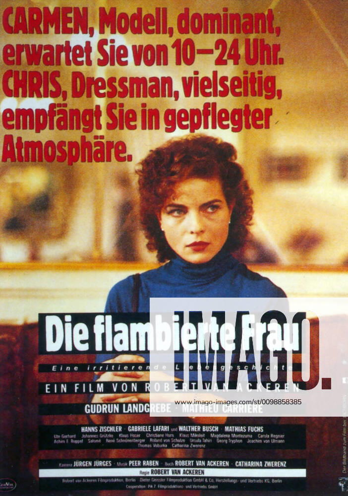 A WOMAN IN FLAMES, (aka DIE FLAMBIERTE FRAU), German poster art, Gudrun Landgrebe, 1983, Libra Cinema 5 courtesy Everett Collection Courtesy Everett Collection !ACHTUNG AUFNAHMEDATUM GESCHÃ„TZT! PUBLICATIONXNOTxINxCANxCHNxFRAxITAxJPNxNORxPOLxRUSxESPxUKxUSA