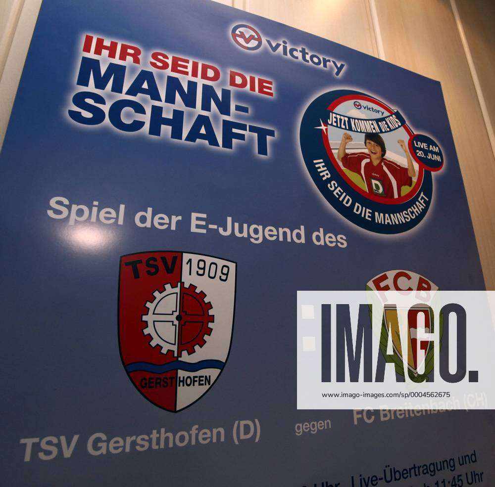 Anzeigetafel präsentiert das DSF Live Spiel der E Jugend Mannschaften des TSV Gersthofen und des FC