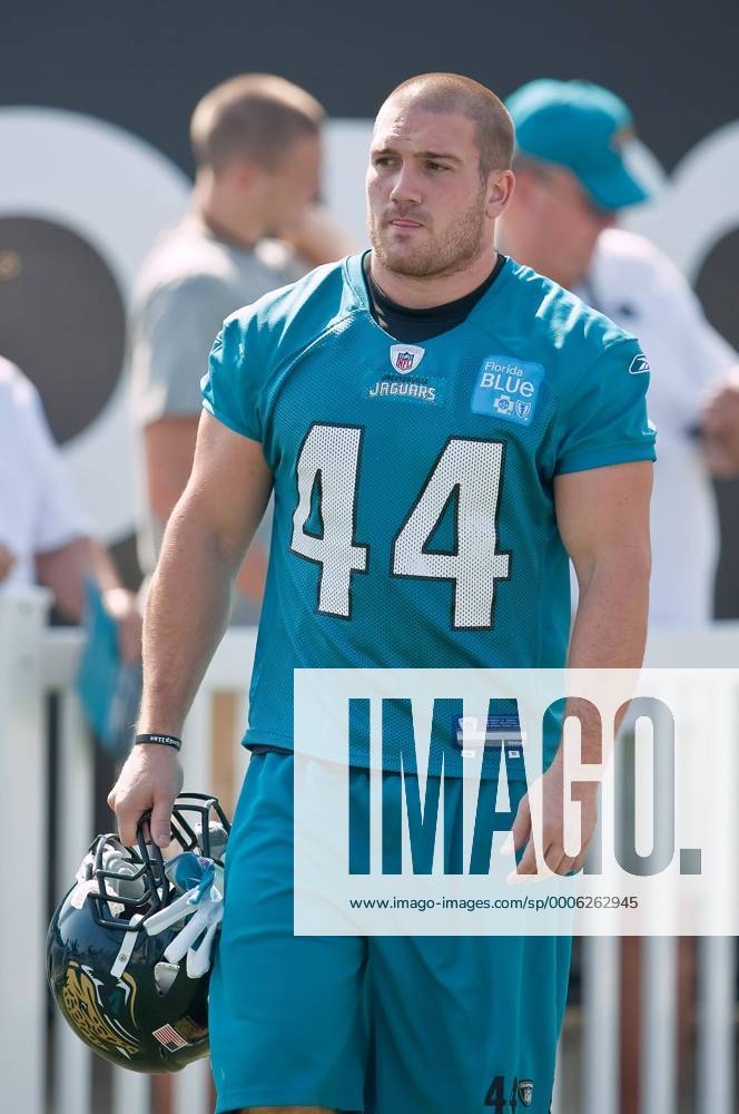 Brock Bolen catches a pass during a drill at the Jacksonville Jaguars  training camp held at the Jaguars practice fields in Jacksonville, FL.  (Credit Image: © David Roseblum/Southcreek Global/ZUMApress.com Stock Photo  