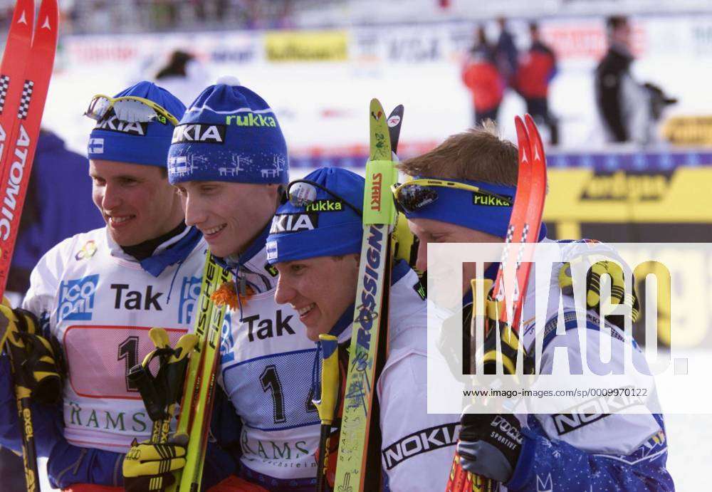 Nordische Ski WM 1999 Ramsau am Dachstein 4x5 km Staffel der Herren :  Sieger Finnland Nurmela Tapio