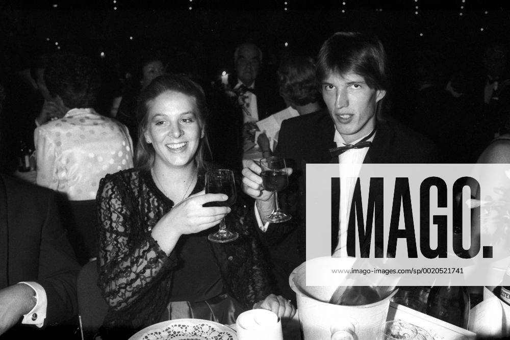Ball des Sports 1985 in Mainz, Dietmar Mögenburg mit Freundin Astrid
