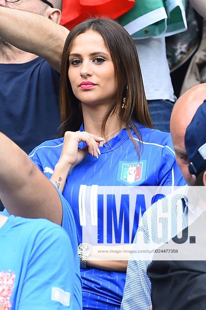 Jessica Melena s wife Ciro Immobile Paris Stade de France Euro