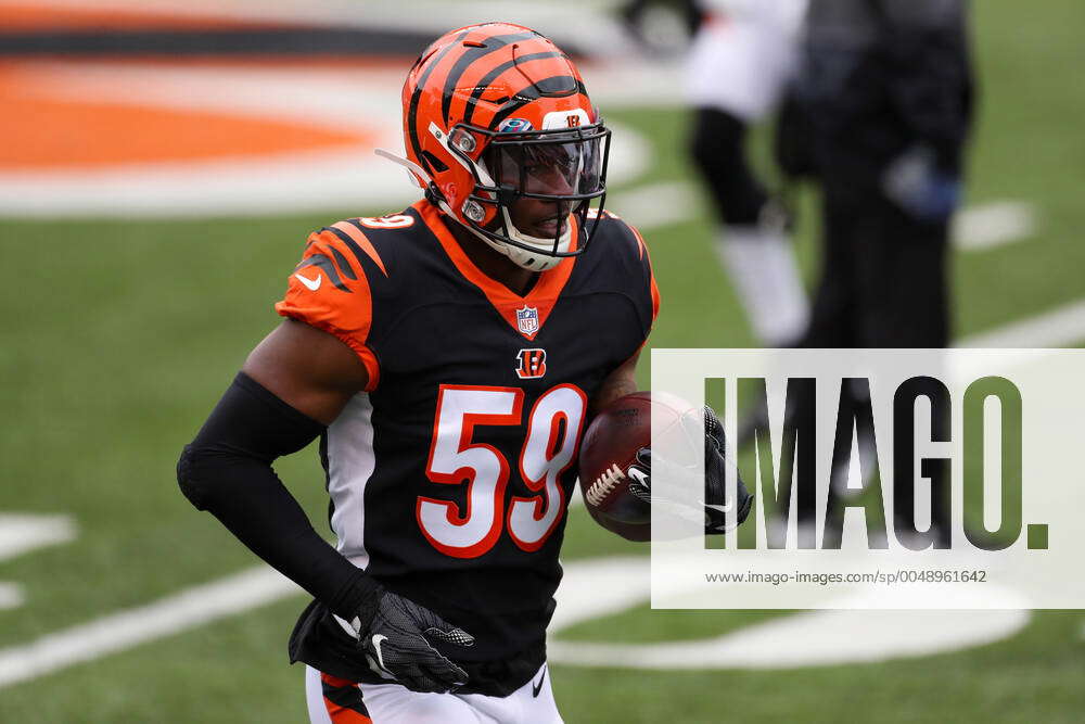 Cincinnati Bengals linebacker Akeem Davis-Gaither (59) is seen