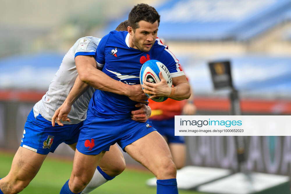 Brice Dulin (France) carries the ball during Italy vs France, Rugby Six