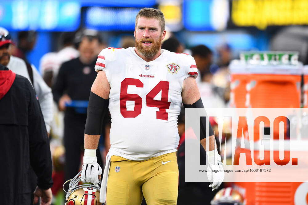 San Francisco 49ers center Jake Brendel (64) during an NFL