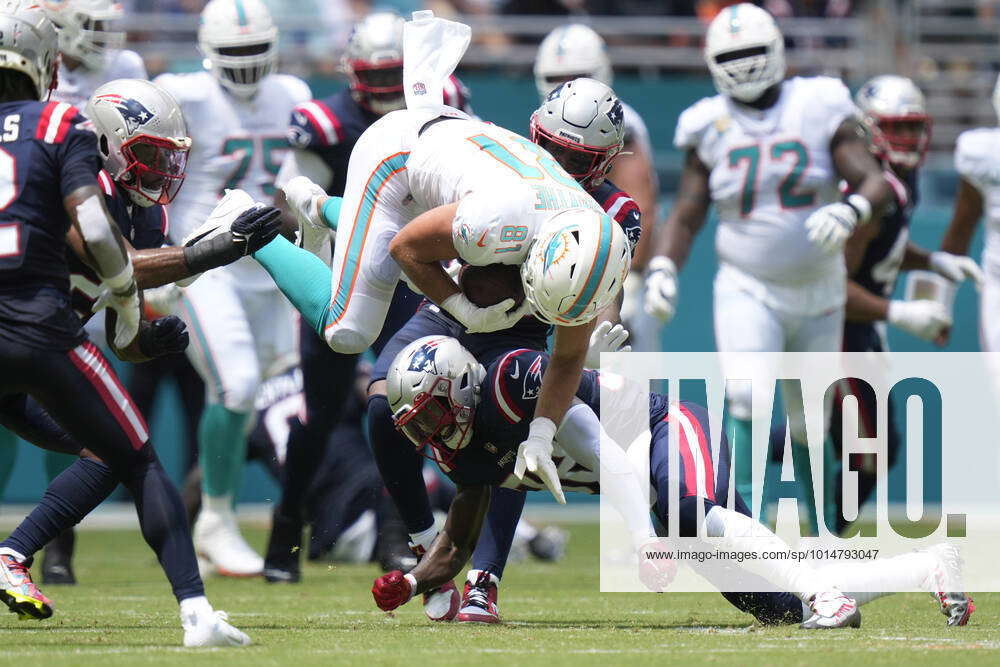 Miami Dolphins tight end Durham Smythe (81) runs during an NFL