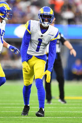 INGLEWOOD, CA - SEPTEMBER 08: Los Angeles Rams wide receiver Allen Robinson  (1) looks on during the NFL game between the Buffalo Bills and the Los  Angeles Rams on September 8, 2022