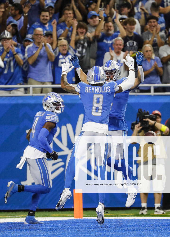 Detroit Lions cornerback Jeff Okudah (1) plays against the Washington  Commanders during an NFL football game in Detroit, Sunday, Sept. 18, 2022.  (AP Photo/Paul Sancya Stock Photo - Alamy