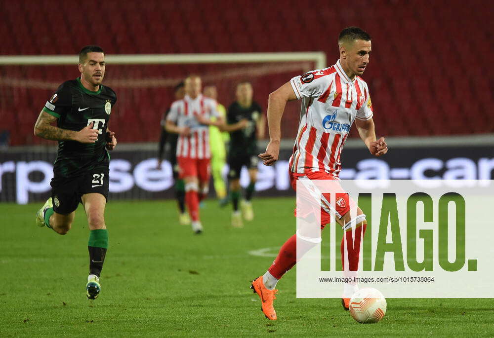 Crvena Zvezda Striker Aleksandar Pesic Durante a Uefa Europa Liga  Ferencvaros Vs Crvena Zvezda 21 Fotografia Editorial - Imagem de equipe,  esteira: 276543787