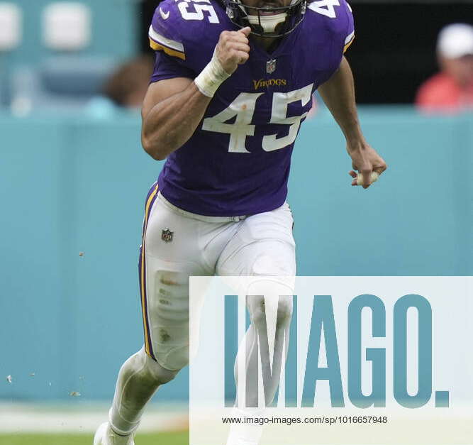 Miami Dolphins middle linebacker Duke Riley (45) warms up before an NFL  football game, Sunday, Oct. 31, 2021 in Orchard Park, NY. (AP Photo/Matt  Durisko Stock Photo - Alamy