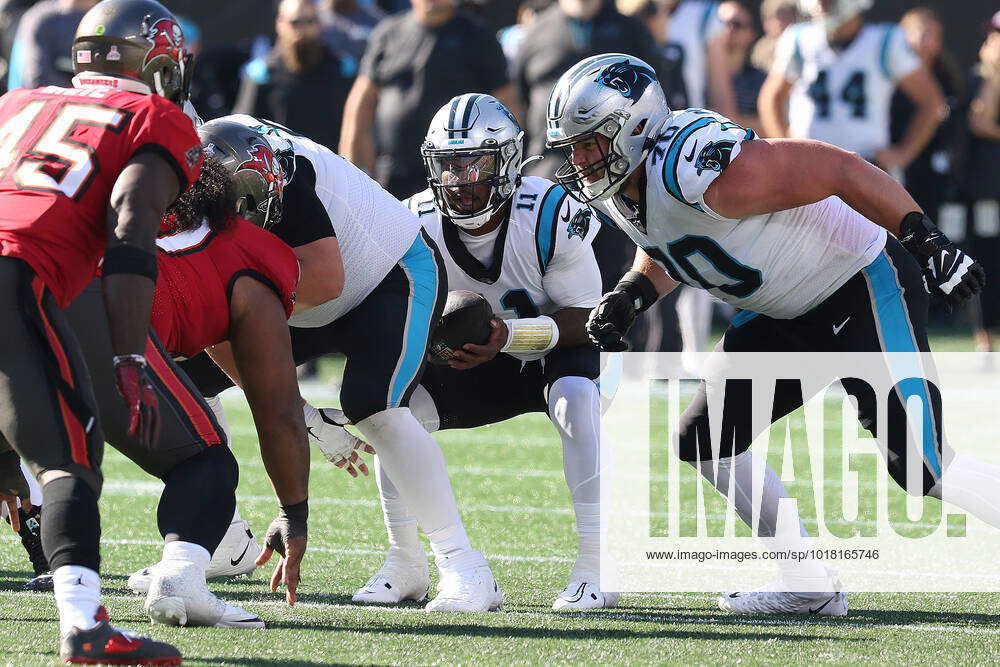 Carolina Panthers tackle Brady Christensen (70) and Indianapolis