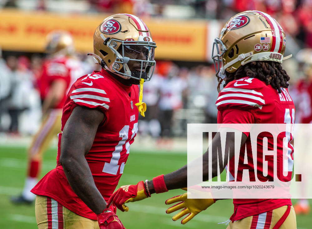 San Francisco 49ers wide receiver Deebo Samuel (19) celebrates