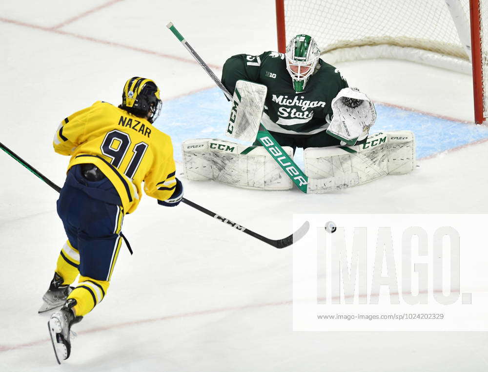 February 11, 2023, Detroit, Michigan, U.S: Michigan Forward FRANK NAZAR ...