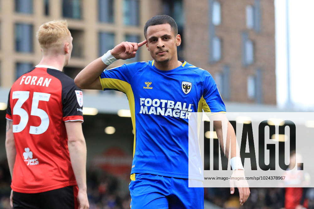 GOAL: Ali Al-Hamadi Of AFC Wimbledon Celebrates Scoring During The EFL ...