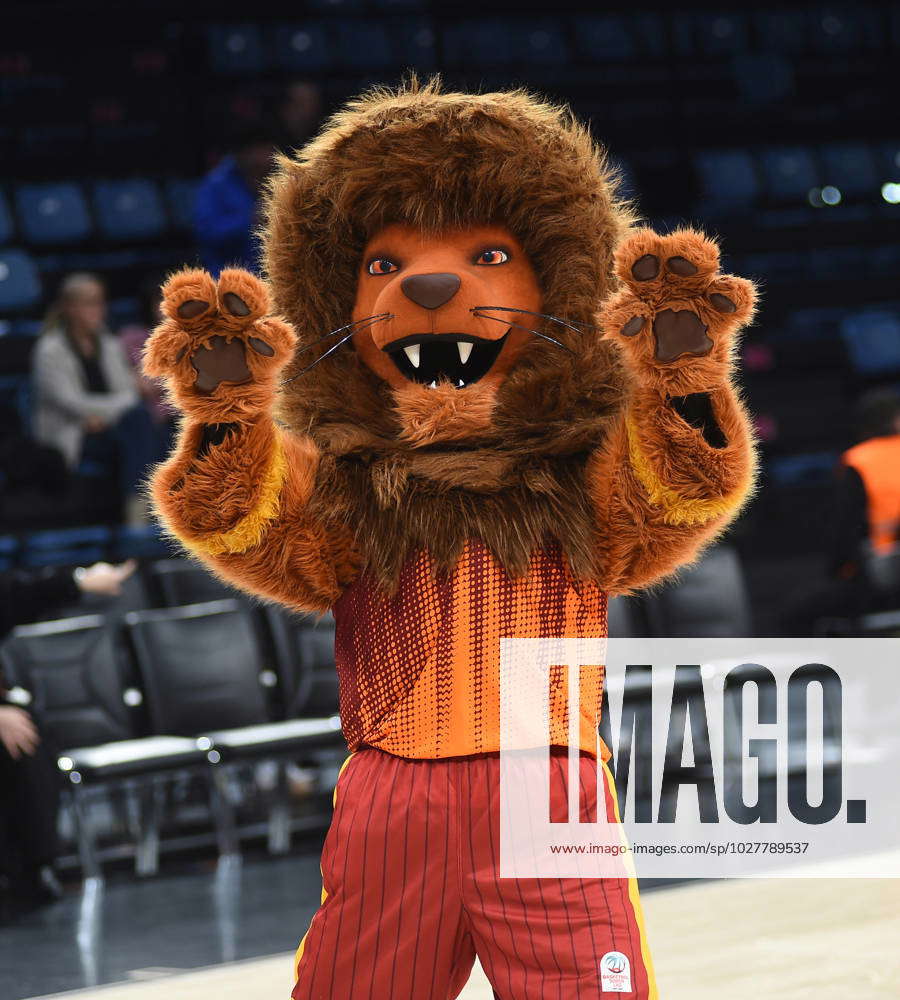 Mascot of Galatasaray Cagdas Faktoring during the Euro Cup Women Baskatball  final second leg match