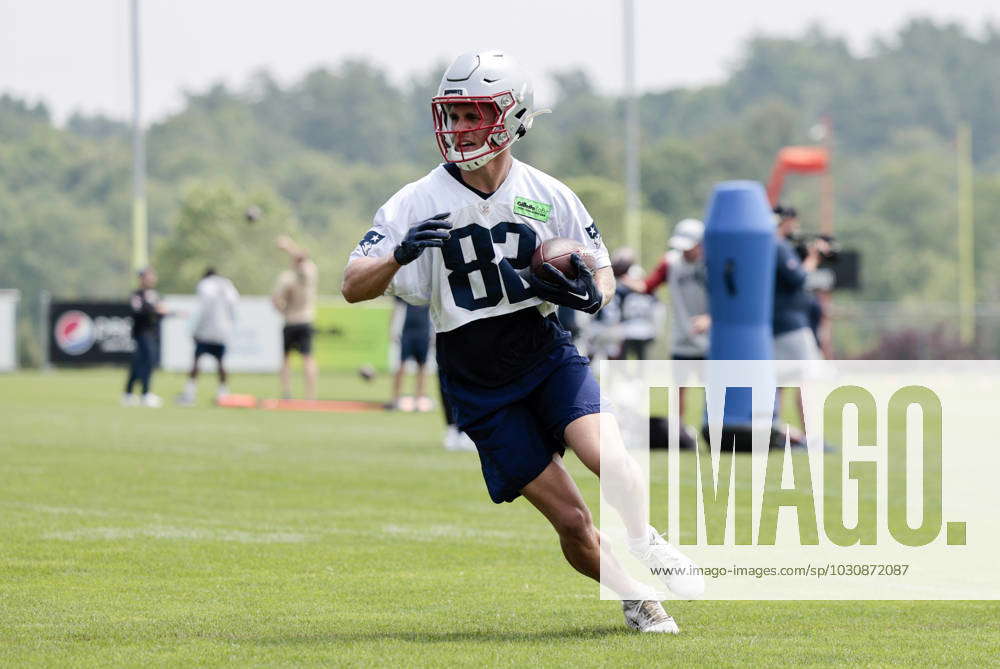 FOXBOROUGH, MA - JUNE 08: New England Patriots wide receiver Tre Nixon (82)  runs a drill during