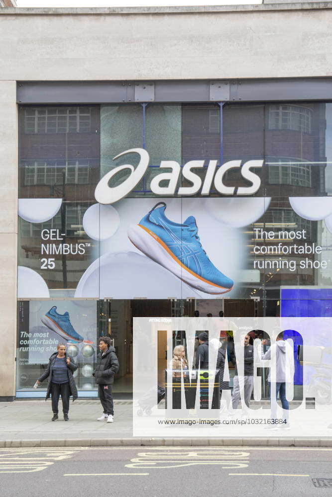 London UK May 9 2023 Asics store in London. Asics is a Japanese multinational corporation