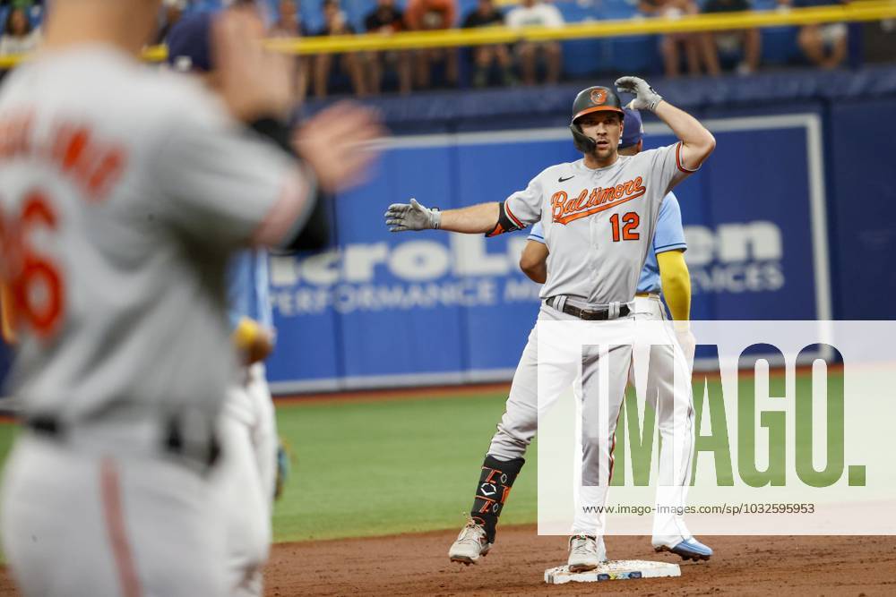 Baltimore Orioles second baseman Adam Frazier (12) during a