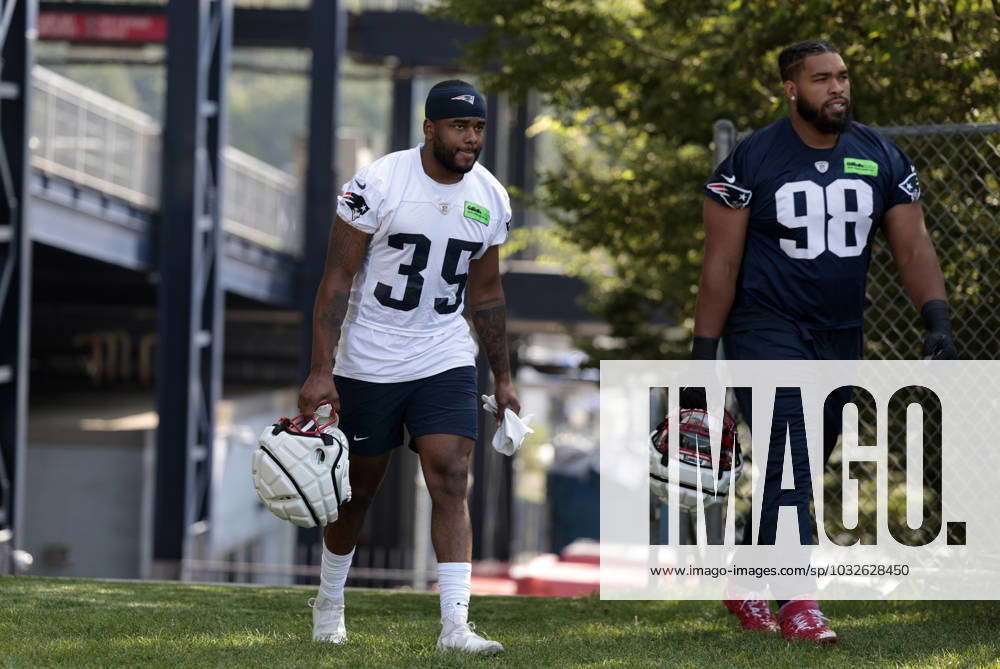 New England Patriots running back Pierre Strong Jr. (35) during