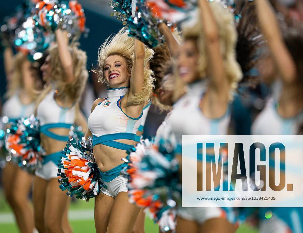 Syndication: Palm Beach Post Miami Dolphins cheerleaders in action against  the Baltimore Ravens duri