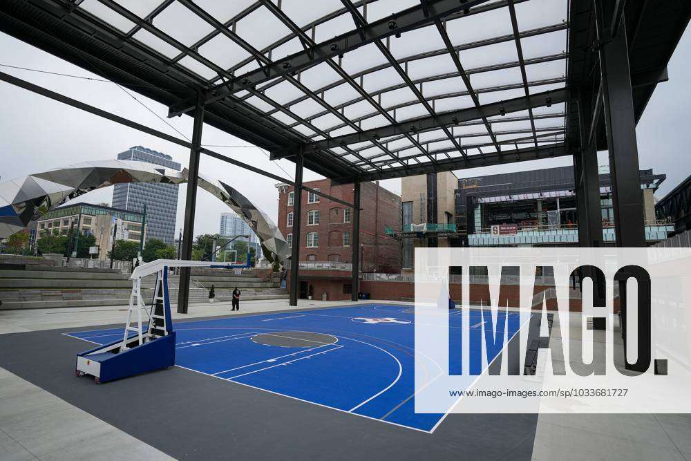 Conversion from Ice Rink to Basketball Court Photo Gallery