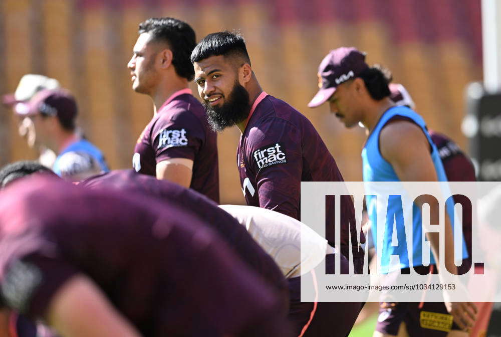 Payne Haas in action during a Brisbane Broncos NRL training