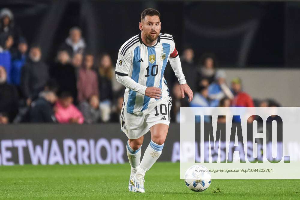 ARG: Argentina v Ecuador. FIFA 2024 World Cup qualifying round Lionel Messi  of Argentina national