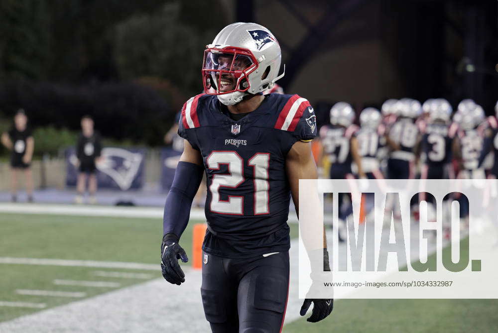 New England Patriots' Adrian Phillips after an NFL football game against  the Detroit Lions at Gillette Stadium, Sunday, Oct. 9, 2022 in Foxborough,  Mass. (Winslow Townson/AP Images for Panini Stock Photo - Alamy