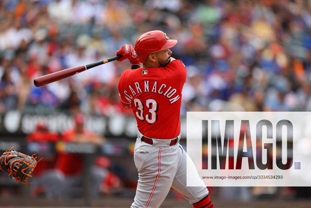 Cincinnati Reds' Christian Encarnacion-Strand (33) bats during a