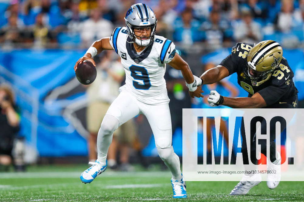 Carolina Panthers quarterback Bryce Young smiles during the NFL football  team's rookie minicamp, Saturday, May 13, 2023, in Charlotte, N.C. (AP  Photo/Chris Carlson Stock Photo - Alamy