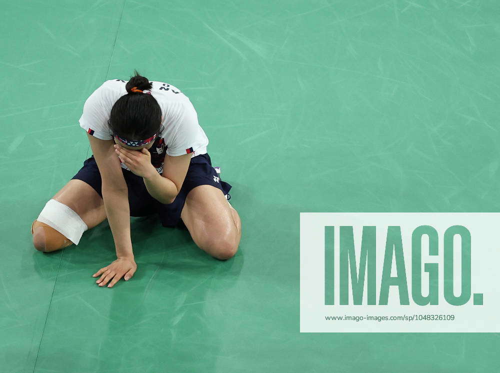 240805) -- PARIS, Aug. 5, 2024 -- An Se Young of South Korea celebrates  after the