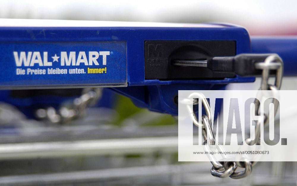 Unternehmen: Walmart Wal Mart-Einkaufswagen mit Diebstahlsicherung in