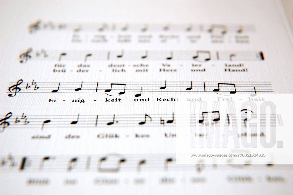 Text und Noten der Deutschen Nationalhymne Text und Noten der Deutschen Nationalhymne