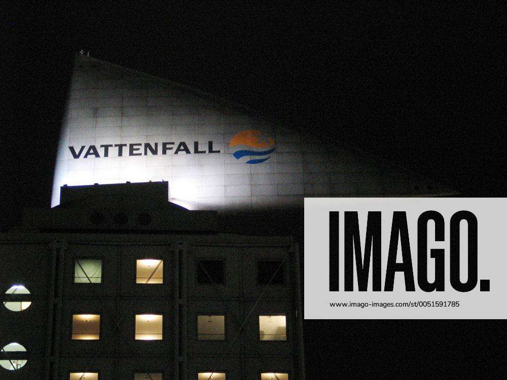 Logo der - Vattenfall Europe AG - auf dem Dach des Kaphag-Gebäudes in ...