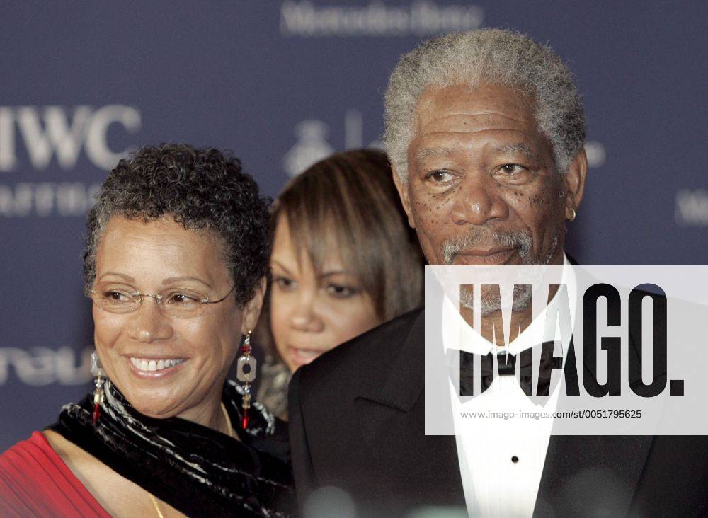 Schauspieler Morgan Freeman und Ehefrau Myrna Colley-Lee (beide USA)  anlässlich der - Laureus World