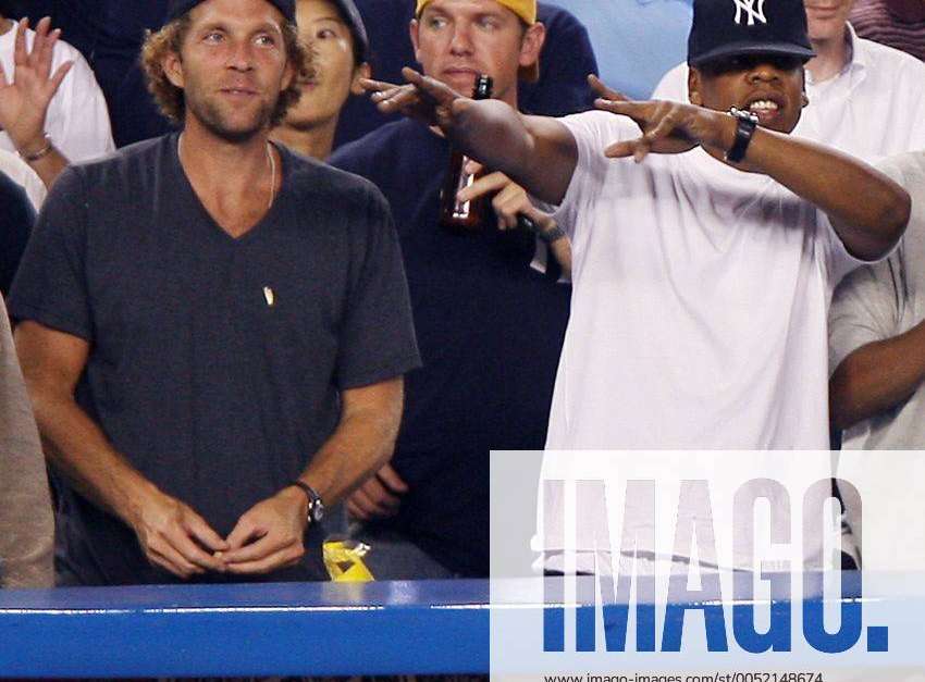 Photo: Jesse Itzler and Jay-Z at Yankees Stadium in New York City -  NYP20071008129 