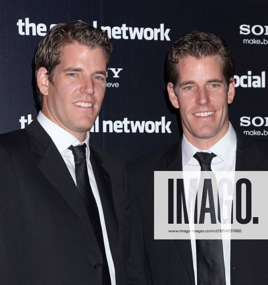 Tyler and Cameron Winklevoss arrive at the French premiere of the film The  Social Network in