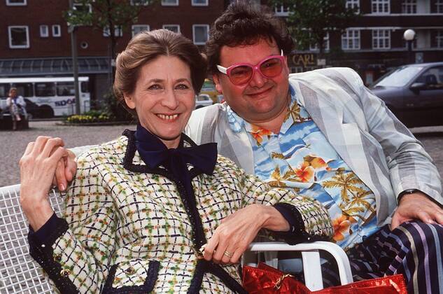 Helga Feddersen mit ihrem Lebensgefährten Olli Maier 04 85 stroe TV Fernsehen Schauspiel Komik