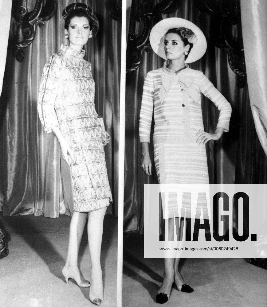 At the Paris showing of the 1967 Spring and Summer Collection of Chanel are  these two