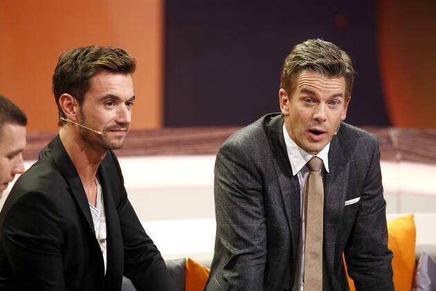 Florian Silbereisen und Markus Lanz in der ZDF ORF Fernsehshow Wetten, dass..? live aus der Halle
